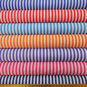 Polyester Cotton Fabric 1cm Stripe Spring Collection