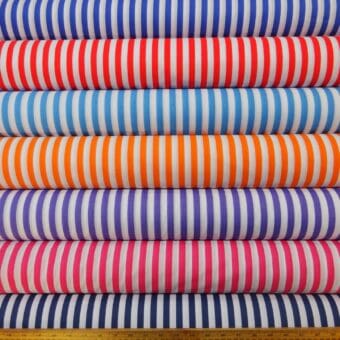 Polyester Cotton Fabric 1cm Stripe Spring Collection