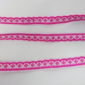 Braid Trimming Tape 11mm Pink Edge