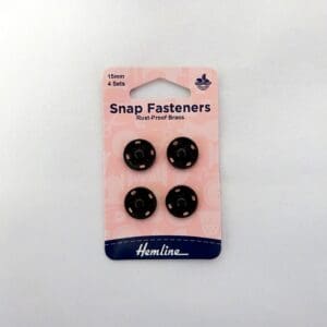 15mm Snap Fasteners Black