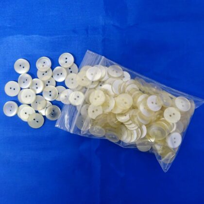 Buttons Bag Pearl Flat 2 Hole Buttons 15mm
