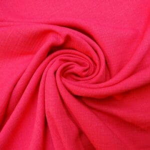 Suiting Fabric Linen Look Cerise
