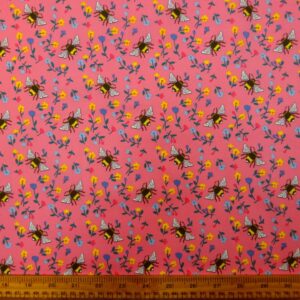Polyester Cotton Fabric Baby Bumblebee Pink