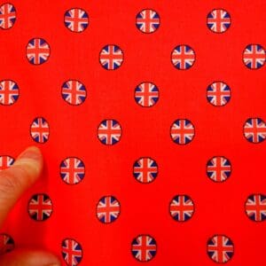 Polyester Cotton Fabric The Jack Rounds Flag Print
