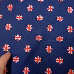 Polyester Cotton Fabric The Jack Rounds Flag Print