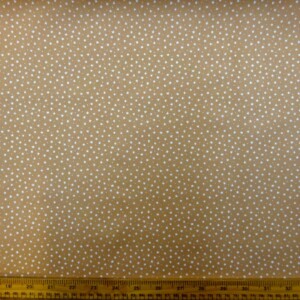 Cotton Fabric Twinkly Tiny Star Beige White