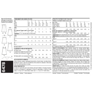 New Look Sewing Pattern 6478