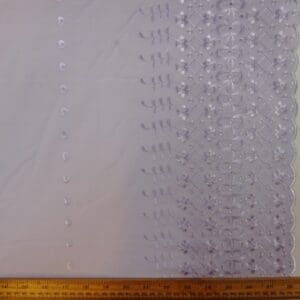 Broderie Anglais Fabric Double Bordered Cosmopolitan Lavender