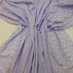 Broderie Anglais Fabric Double Bordered Cosmopolitan Lavender