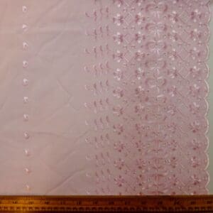Broderie Anglais Fabric Double Bordered Cosmopolitan Pink