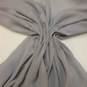 Georgette Fabric Polyester £2.00 Deals Silver Grey