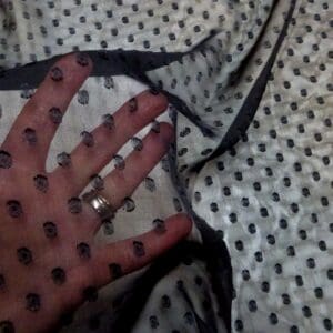 Georgette Fabric Jacquard Spot Black