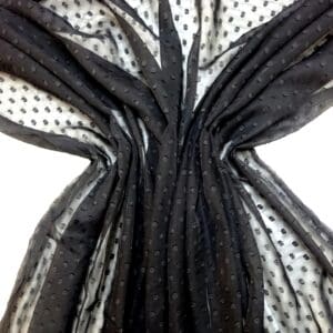Georgette Fabric Jacquard Spot Black