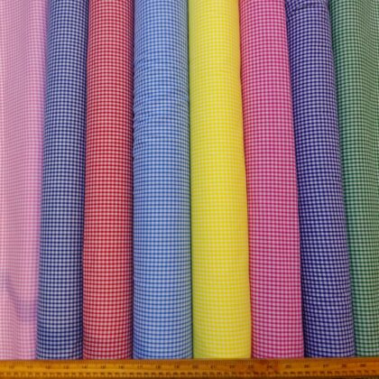 Gingham Fabric Polycotton 3mm