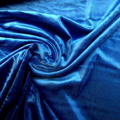 Velour Lycra Spandex Fabric Royal