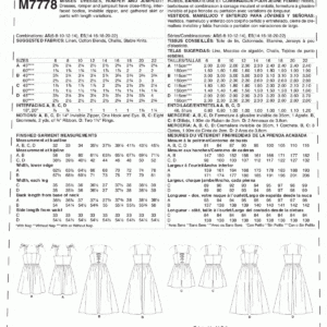 McCall's Sewing Pattern 7778