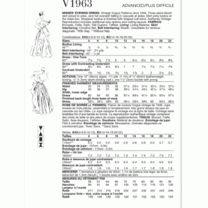 Vogue Sewing Pattern 1963