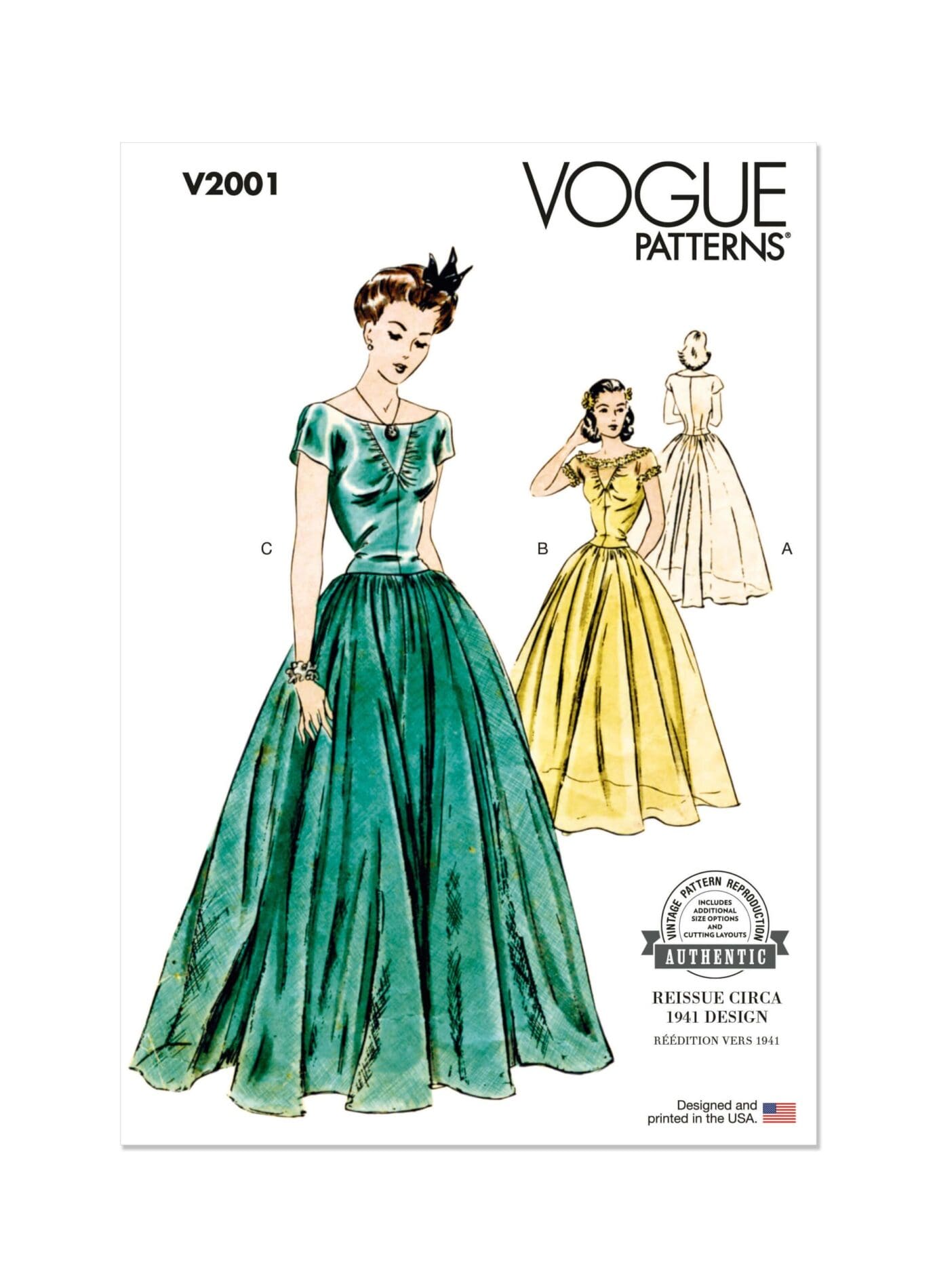 vogue evening dress patterns uk Misses Loungewear Vogue Sewing Pattern 2124 Size 14-16-18-20 main image 0