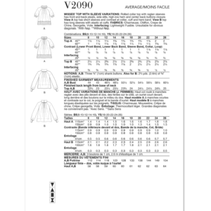Vogue Sewing Pattern 2090