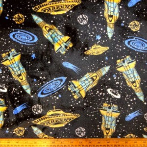 Fleece Fabric Soft Huggable Harley In Space Black