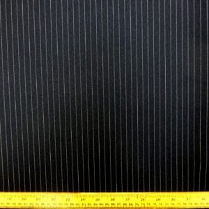Suiting Fabric Pin Stripe Corporate Law Black White