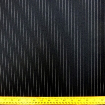 Suiting Fabric Pin Stripe Corporate Law Black White