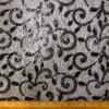 Sequin Fabric On Mesh Net Fleur Black