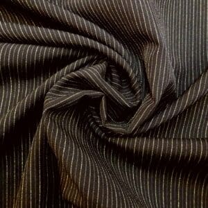 Suiting Fabric Pin Stripe Lurex Mini Inter Stripe Black/Gold