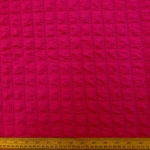 Jersey Fabric 3D Seersucker Polyester Cerise