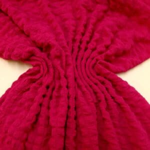 Jersey Fabric 3D Seersucker Polyester Cerise