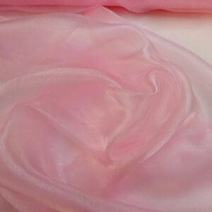 Voile Sugar Puff Nylon Fabric Pink