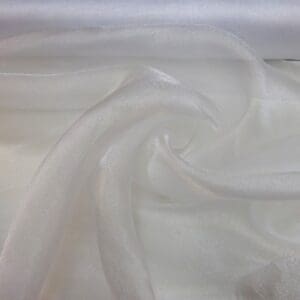 Voile Sugar Puff Nylon Fabric White