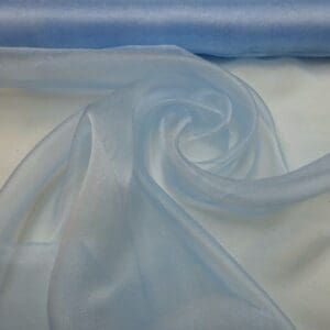 Voile Sugar Puff Nylon Fabric Light Blue