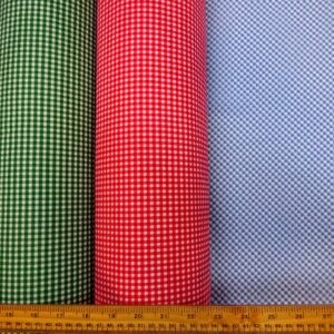 Polycotton Fabric 3mm Printed Gingham £2.00 Deals