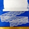 Lace Trimming Andorra White 6cm Wide Flat Lace