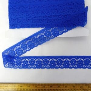 Lace Trimming 40mm Wide Pansy Royal