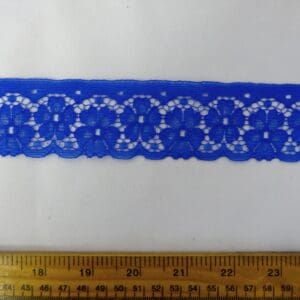 Lace Trimming 40mm Wide Pansy Royal