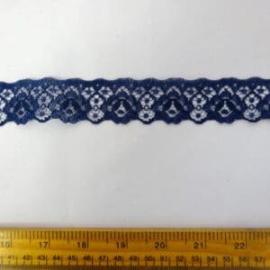 Lace Trimming 35mm Wide Venice Navy