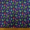 Christmas Polyester Cotton Fabric Christmas Jamboree Navy