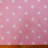 Canvas Fabric Cotton Hearts Pink