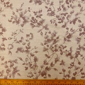 Curtain Fabric Beaumont Floral Dusky Violet Cream