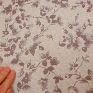 Curtain Fabric Beaumont Floral Dusky Violet Cream