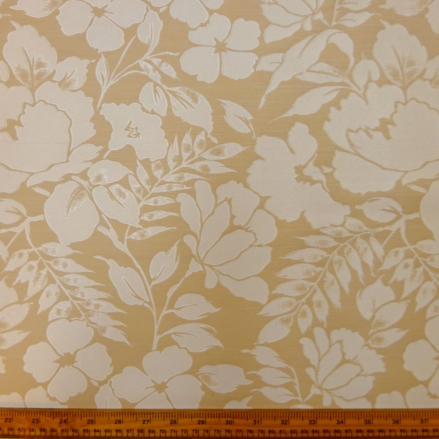 Curtain Fabric Beaumont Clover Ivory Caramel