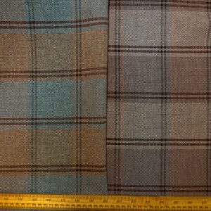 Curtain Fabric Plaid Lagoon Beige