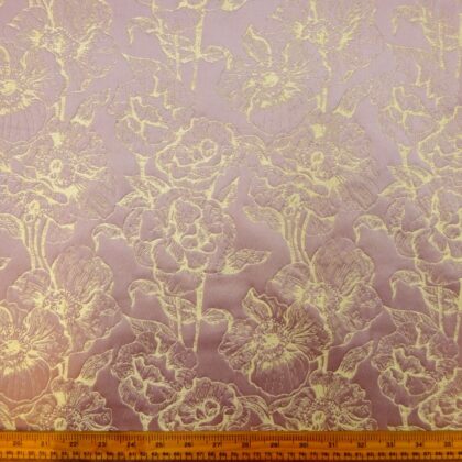 Curtain Fabric Beaumont Cabbage Rose Mauve Mavis