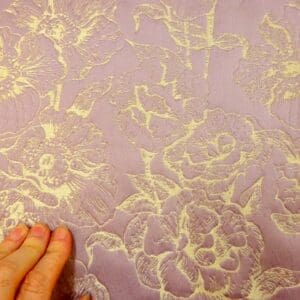 Curtain Fabric Beaumont Cabbage Rose Mauve Mavis