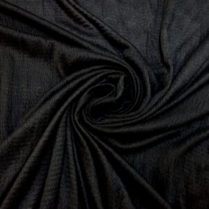 Jersey Fabric Drapey Seersucker Black
