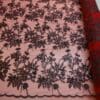 Sequinned Net Fabric Burlesque Hottie Red Black