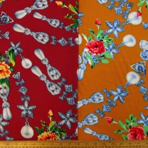 Viscose Fabric Pearl Diamonds