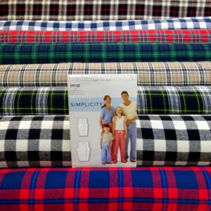 Tartan Pyjama Bottoms Sewing Kit for Adults
